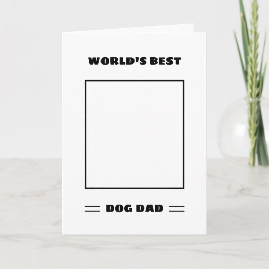 Das weltweit beste Hund-Vater-Custom-Foto Personal Karte (Vorderseite)