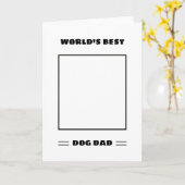 Das weltweit beste Hund-Vater-Custom-Foto Personal Karte (Gelbe Blume)