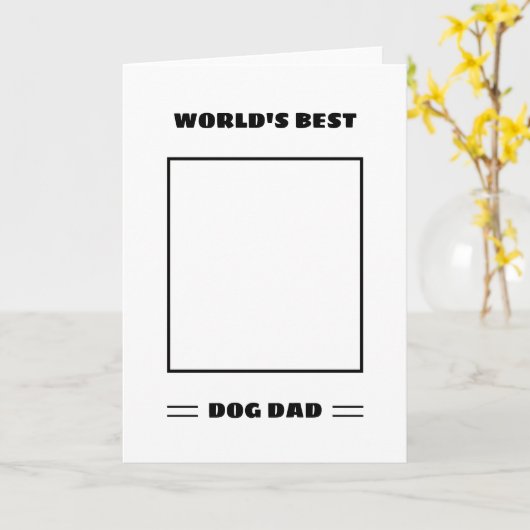 Das weltweit beste Hund-Vater-Custom-Foto Personal Karte (Gelbe Blume)