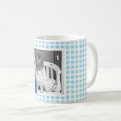 Das weltweit beste Papa-Gingham-Personalisierte Fo Kaffeetasse (VorderseiteRechts)