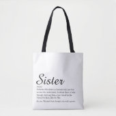 Das weltweit beste Sister Definition Script Tasche (Vorderseite)