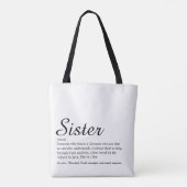 Das weltweit beste Sister Definition Script Tasche (Rückseite)