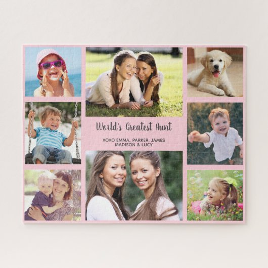 Das weltweit größte Tante-Multi-Foto Personalisier Puzzle (Horizontal)