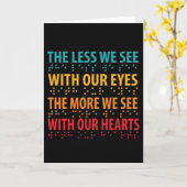 Das Weniger sehen wir mit unseren Augen - Blindhei Karte (Gelbe Blume)