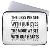 Das Weniger sehen wir mit unseren Augen - Blindhei Laptopschutzhülle (Vorderseite)