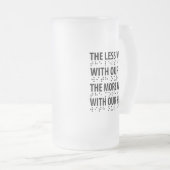 Das Weniger sehen wir mit unseren Augen - Blindhei Mattglas Bierglas (VorderseiteRechts)