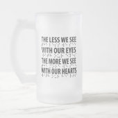 Das Weniger sehen wir mit unseren Augen - Blindhei Mattglas Bierglas (Links)