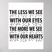 Das Weniger sehen wir mit unseren Augen - Blindhei Poster (Vorne)
