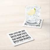 Das Weniger sehen wir mit unseren Augen - Blindhei Rechteckiger Pappuntersetzer (Vor Ort)