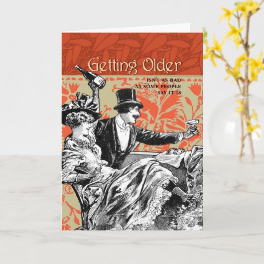 Das Werden älter ist nicht als Schlechtes Karte (Gelbe Blume)