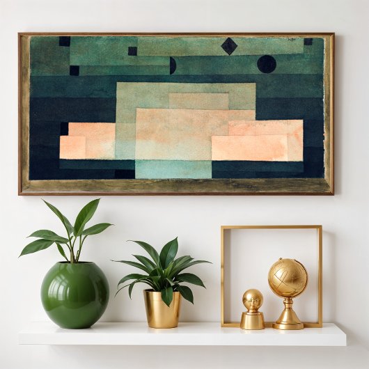 Das Werk über dem Tempel (1922) von Paul Klee Poster