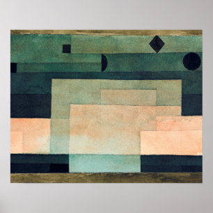 Das Werk über dem Tempel (1922) von Paul Klee Poster