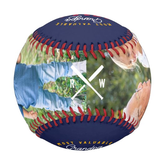 Das wertvollste Monogramm des Großvaters MVG Custo Baseball (Rückseite)