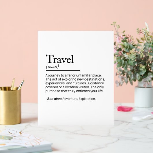 Das Wesen des Reisens Acrylschild (Hochzeit)