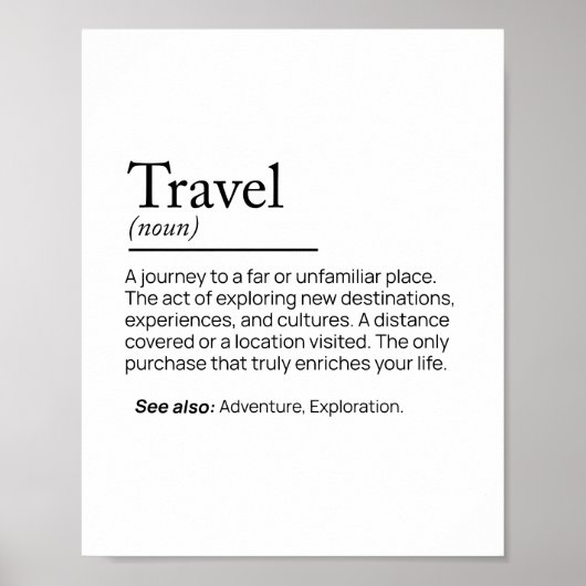 Das Wesen des Reisens Poster (Vorne)