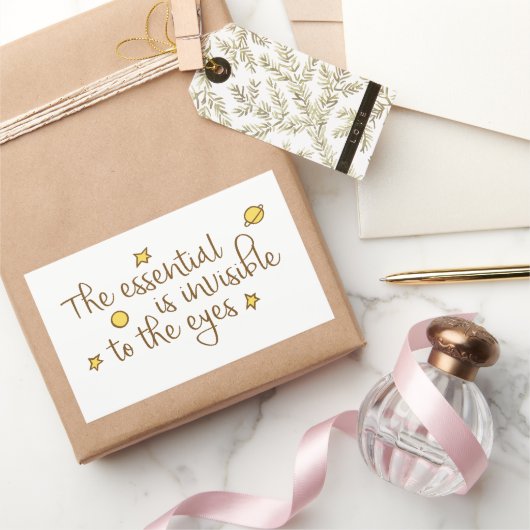 Das Wesentliche ist für die Augen unsichtbar Rechteckiger Aufkleber (Schenken)