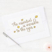 Das Wesentliche ist für die Augen unsichtbar Rechteckiger Aufkleber (Umschlag)