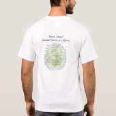 DAS WESENTLICHE NEVISIAN, REISE-KARTE T-Shirt (Rückseite)