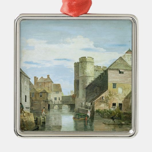 Das Westgate, Canterbury (bodycolour auf Papier) Ornament Aus Metall (Vorne)