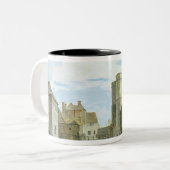 Das Westgate, Canterbury (bodycolour auf Papier) Zweifarbige Tasse (Vorderseite Links)