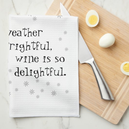 Das Wetter im Freien ist beängstigend, der Wein is Geschirrtuch (Viertel Falte)