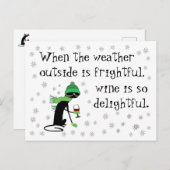 Das Wetter im Freien ist beängstigend, der Wein is Postkarte (Vorne/Hinten)