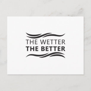 Das Wetter ist umso besser, wenn die Schwimmer im Postkarte
