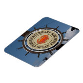 Das Wharf-Zeichen des Fisherman Magnet (Linke Seite)
