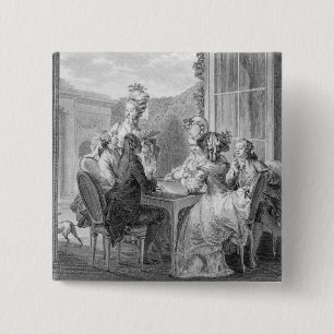 Das Whist Party, 1783, graviert durch Jean Dambrun Button
