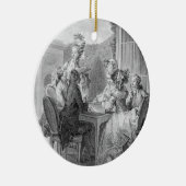 Das Whist Party, 1783, graviert durch Jean Dambrun Keramik Ornament (Rechts)