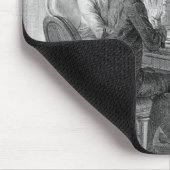 Das Whist Party, 1783, graviert durch Jean Dambrun Mousepad (Ecke)