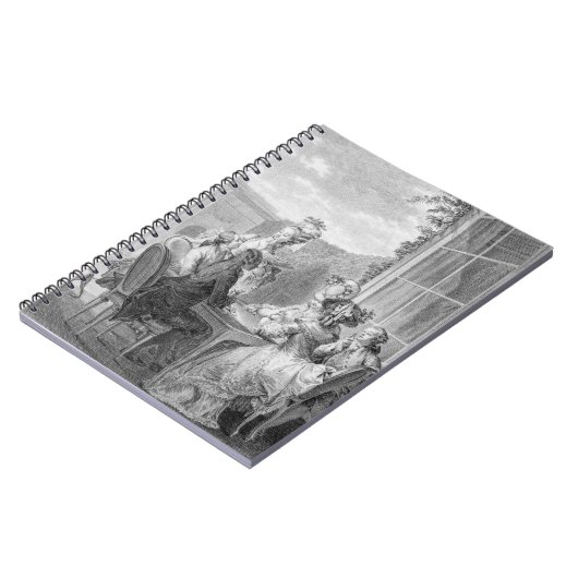 Das Whist Party, 1783, graviert durch Jean Dambrun Notizblock (Linke Seite)