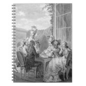 Das Whist Party, 1783, graviert durch Jean Dambrun Notizblock (Vorderseite)