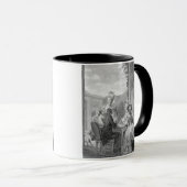 Das Whist Party, 1783, graviert durch Jean Dambrun Tasse (VorderseiteRechts)