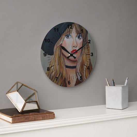 Das White Witch Gemälde von Alfred Fox Große Wanduhr (Büro)
