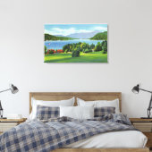 Das Whiteface MT in der Ferne Leinwanddruck (Insitu (Schlafzimmer))