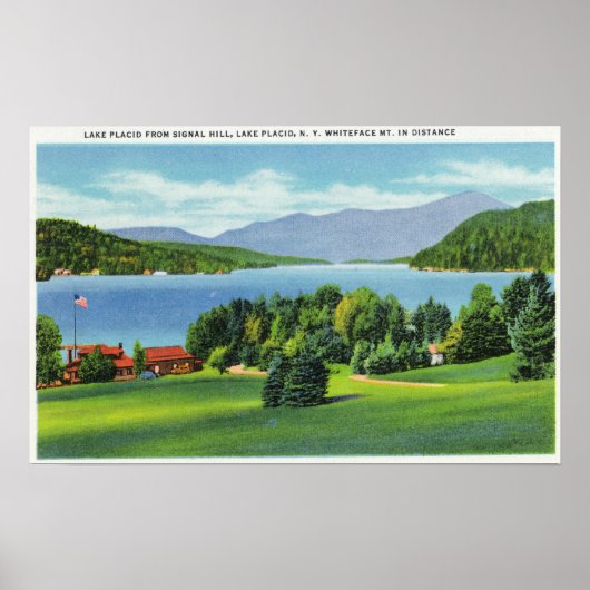 Das Whiteface MT in der Ferne Poster (Vorne)