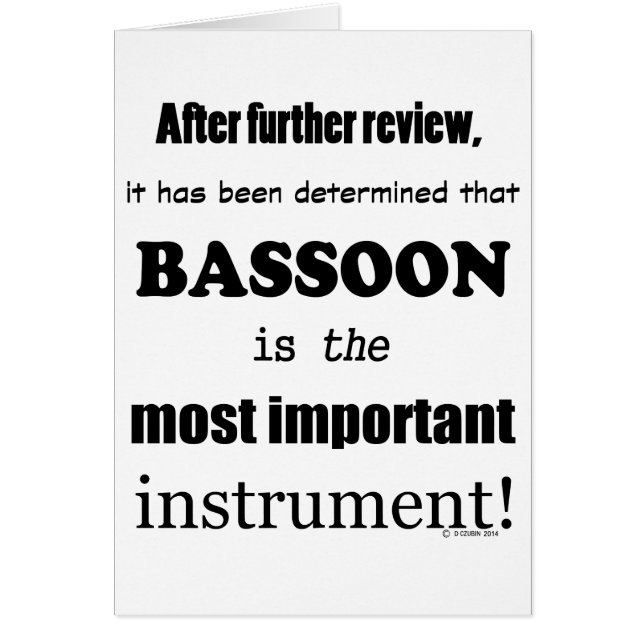 Das wichtigste Instrument des Bassoon (Vorne)