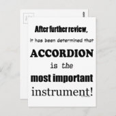 Das wichtigste Instrument Postkarte (Vorne/Hinten)