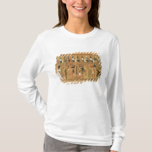 Das Wiegen des Herzens gegen die Feder von T-Shirt