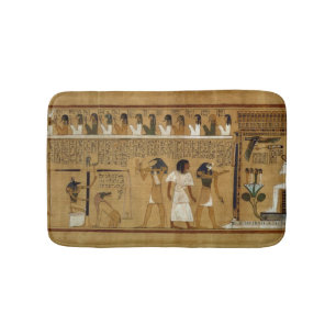 Das Wiegen des Herzens gegen Maats Feder Badematte