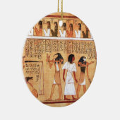 Das Wiegen des Herzens gegen Maats Feder Keramik Ornament (Rechts)