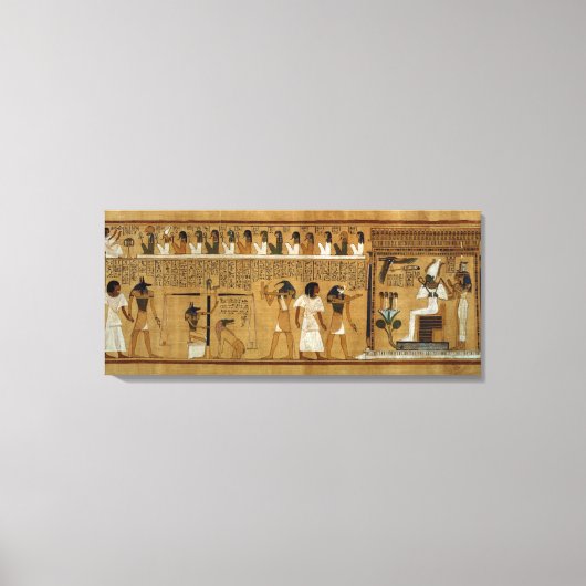 Das Wiegen des Herzens gegen Maats Feder Leinwanddruck (Vorderseite)