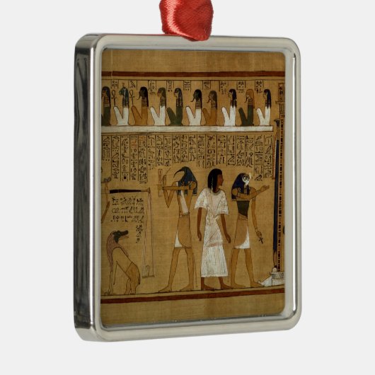 Das Wiegen des Herzens gegen Maats Feder Silbernes Ornament (Rechts)