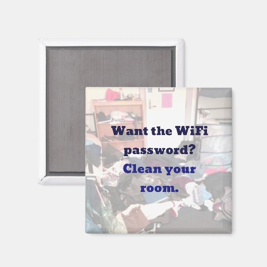 Das WiFi-Kennwort gewollt? Reinigen Sie Ihren Zimm Magnet (Vorderseite/Rückseite)