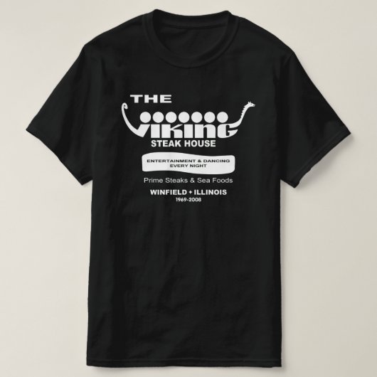 Das Wikinger Steak House, Winfield, Illinois T-Shirt (Design vorne)
