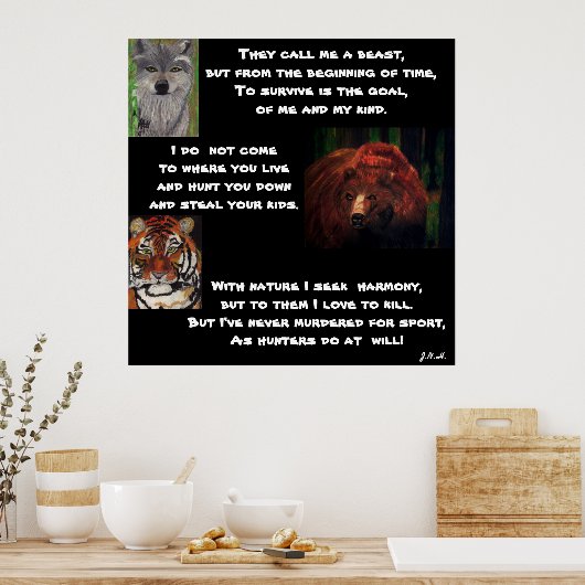 Das WILDE BEAST-Poster Poster (Küche)