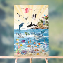 Das wilde Leben der Ozeane Acryl-Wandkunst