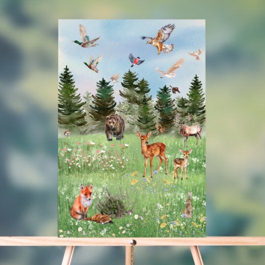 Das wilde Leben der Waldtiere Acrylschild (Neutral)