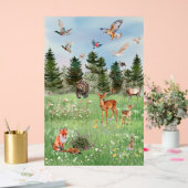 Das wilde Leben der Waldtiere Acrylschild (Hochzeit)